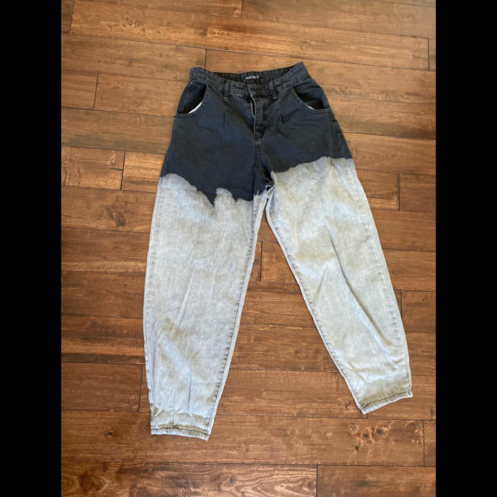 NASTY GAL two tone Jeans size 2 white black